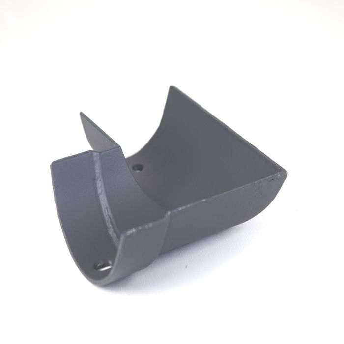 115mm (4 1/2") Hargreaves Foundry Plain Half Round Cast Iron 90 degree Left-Hand Gutter Angle - Primed