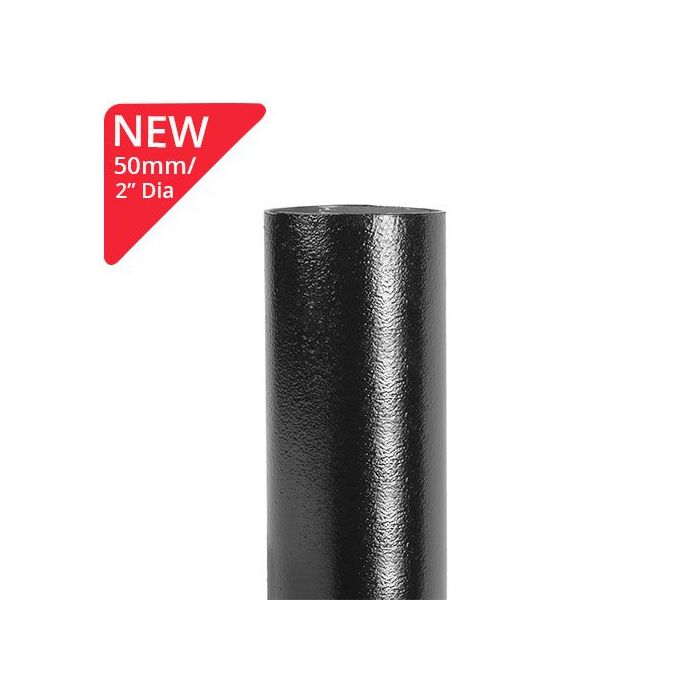 50mm (2") SimpleFIT Cast Iron Soil Pipe Plain Ended x 1.8m Length - Black 