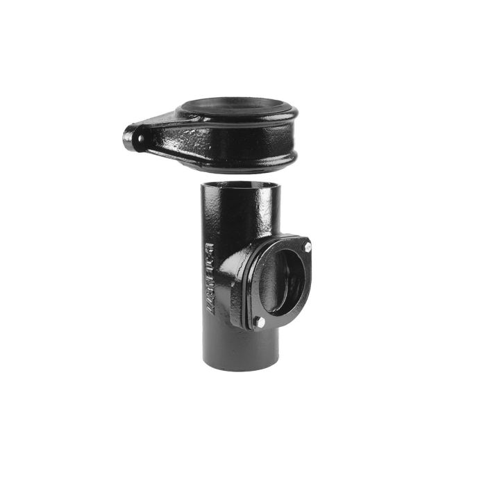 110mm SimpleFIT Access Pipe with 'Push-Fit' Eared Socket - Black