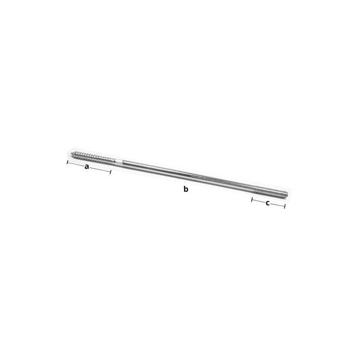 300mm M10 Galvanised Steel Screw for use with Downpipe Bracket with M10 Boss 