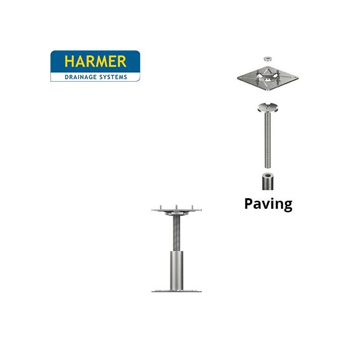 95-165mm Harmer Modulock Non-Combustible Pedestal with Fixed head for Paving