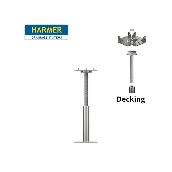 163-300mm Harmer Modulock Non-Combustible Pedestal with Self leveling head for Timber Decking