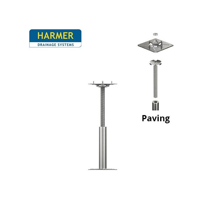 163-300mm Harmer Modulock Non-Combustible Pedestal with Fixed head for Paving