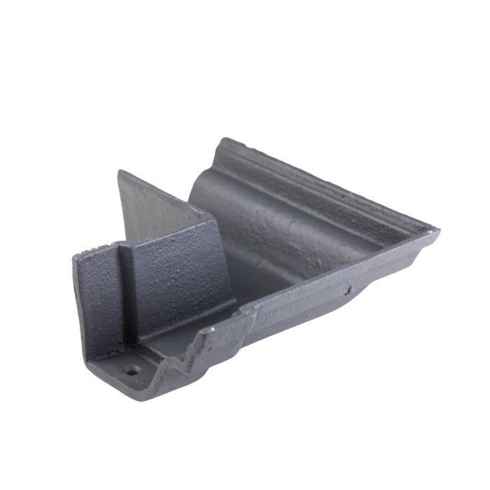 115mm (4 1/2") Hargreaves Foundry Notts Ogee Cast Iron Gutter - External 90 degree angle - Primed