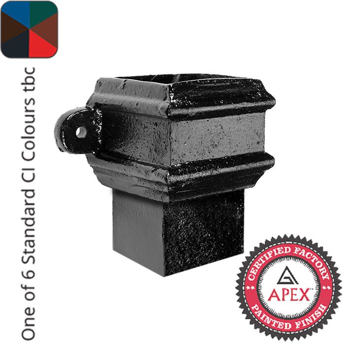 Cast Iron 100 x 75mm (4"x3") Square Socket - with Ears - One of 6 CI Standard RAL Colours TBC