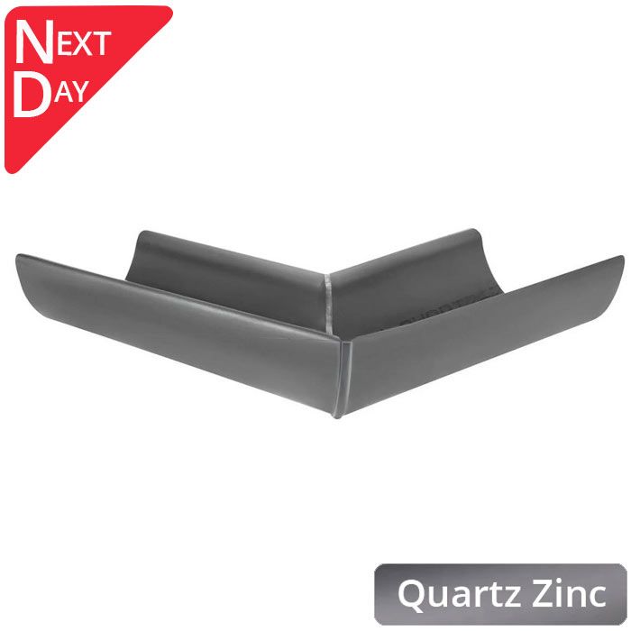 125mm Half Round Quartz Zinc 90 Degree Internal Gutter Angle