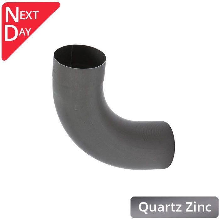 100mm Quartz Zinc Downpipe 90 Degree Bend