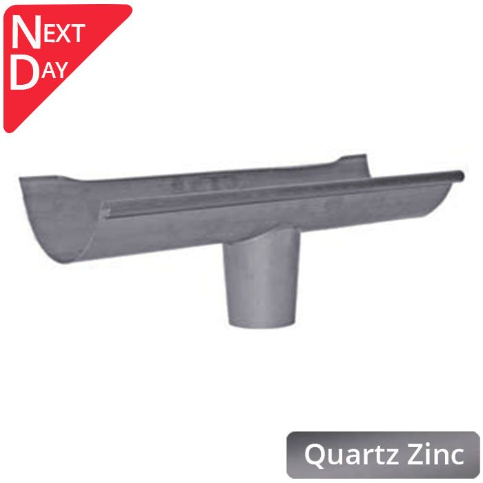 125mm Half Round Quartz Zinc 80mm Gutter Outlet