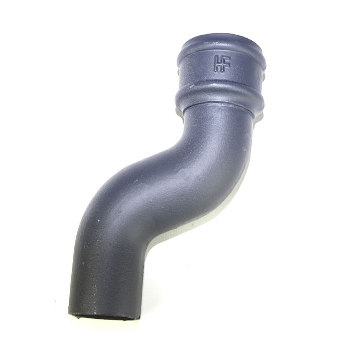 100mm (4") Hargreaves Foundry Cast Iron Round Downpipe Offset 115mm (4.5") Projection - Primed