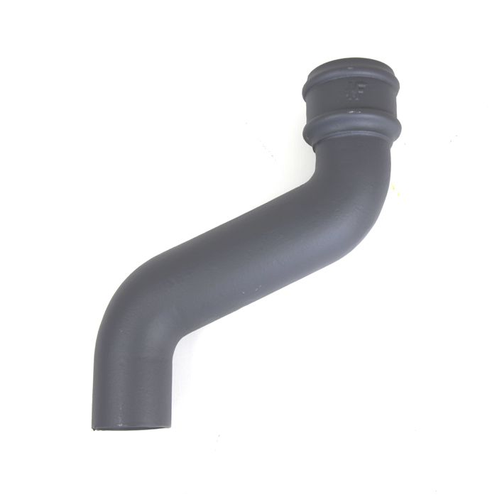 150mm (6") Hargreaves Foundry Cast Iron Round Downpipe Offset 230mm (9") Projection - Primed