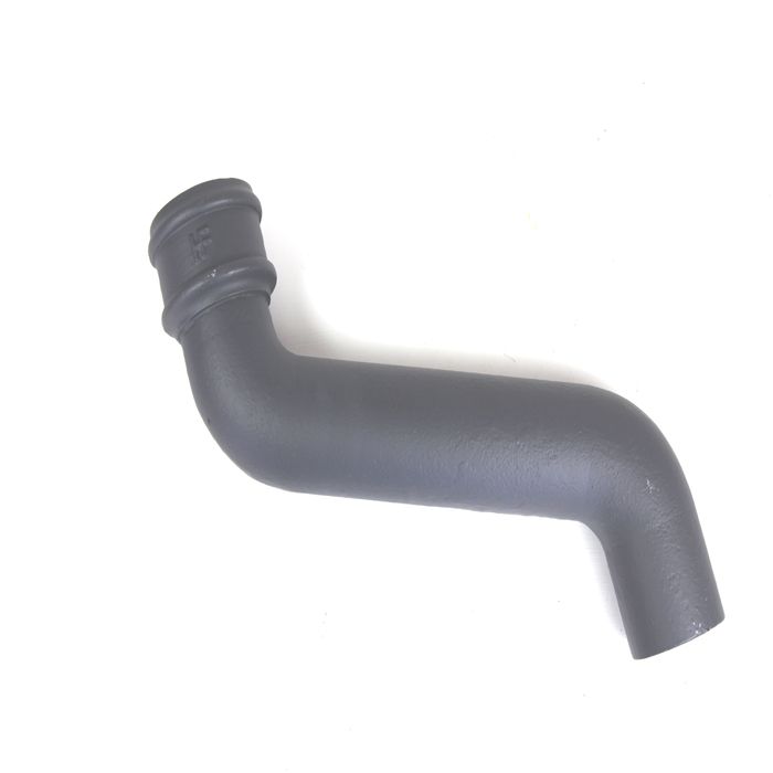 65mm (2.5") Hargreaves Foundry Cast Iron Round Downpipe Offset 305mm (12") Projection - Primed