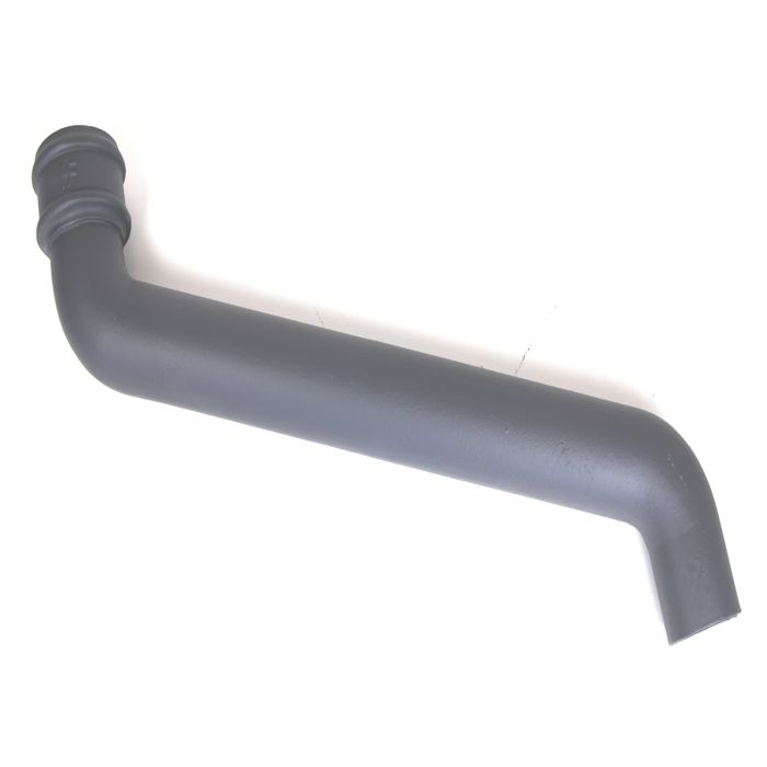 65mm (2.5") Hargreaves Foundry Cast Iron Round Downpipe Offset 533mm (21") Projection - Primed