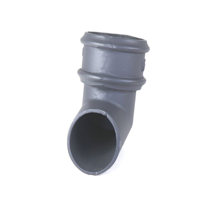 65mm (2.5") Hargreaves Foundry Cast Iron Round Downpipe Shoe without Ears - Primed