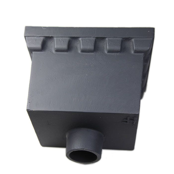 H460 Hargreaves Foundry Cast Iron Rectangular Castellated Hopper - 75mm outlet - 255x178x178mm - Transit Primed
