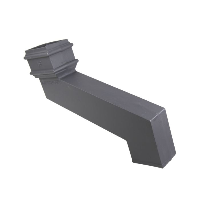 100 x 75mm (4"x3") Hargreaves Foundry Cast Iron Square Downpipe 112.5 Degree Side Offset - 56mm Projection - Primed