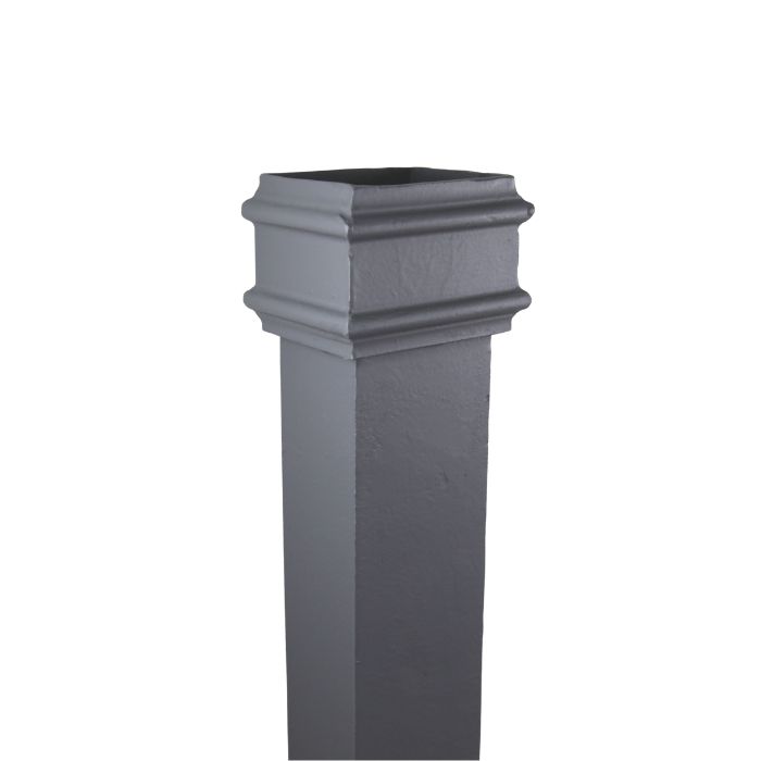 100 x 75mm (4"x3") Hargreaves Foundry Cast Iron Square Downpipe without Ears - 610mm (2ft) - Primed