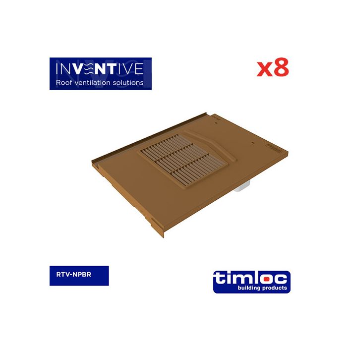 Non-Profile Tile Vent Brown - pack of 8