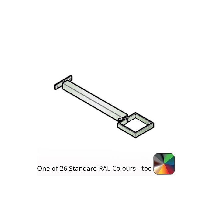 75x75mm Flushjoint Aluminium Square Downpipe Clip - Extended Base - One of 26 Standard Matt RAL colours TBC 