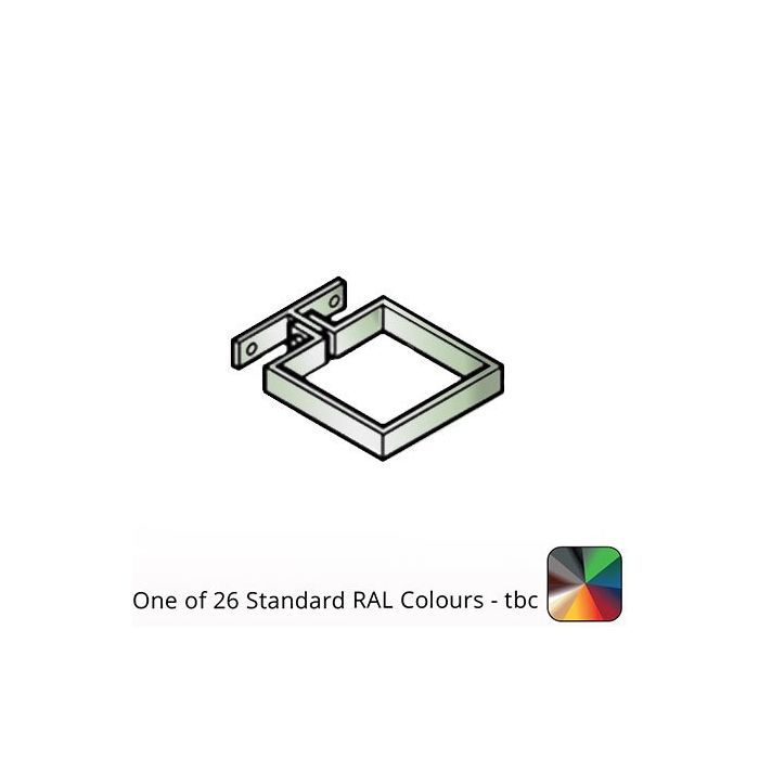 75x75mm Flushjoint Aluminium Square Downpipe Clip - Small Base - One of 26 Standard Matt RAL colours TBC 