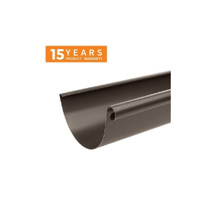 115mm Half Round Sepia Brown Galvanised Steel Gutter 3m Length