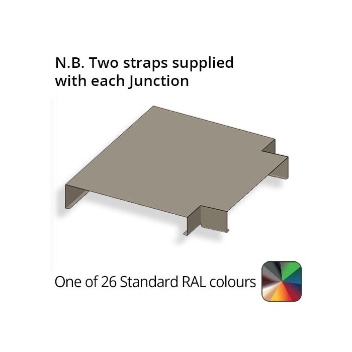 542mm Aluminium Sloping Coping (Suitable for 451-480mm Wall) - Flat T Junction - Powder Coated Colour TBC
