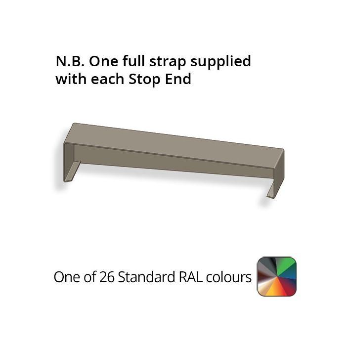 182mm Aluminium Sloping Coping (Suitable for 91-120mm Wall) - Left-hand Stop End - Powder Coated Colour TBC