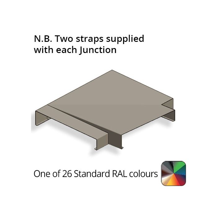 362mm Aluminium Sloping Coping (Suitable for 271-300mm Wall) - Left-hand T Junction - Powder Coated Colour TBC