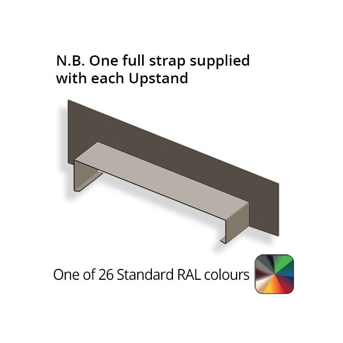 452mm  Aluminium Sloping Coping (Suitable for 361-390mm Wall) - Left-hand Upstand - Powder Coated Colour TBC