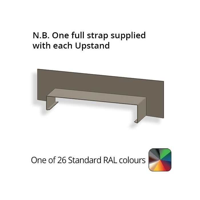 272mm Aluminium Sloping Coping (Suitable for 181-210mm Wall) - Right-hand Upstand - Powder Coated Colour TBC