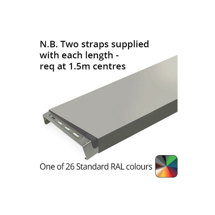 452mm  Aluminium Coping (Suitable for 361-390mm Wall) - Length 3m - Powder Coated Colour TBC