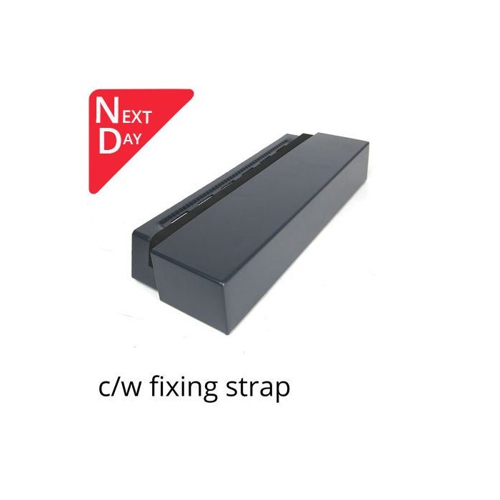 362mm  Aluminium Coping (Suitable for 241-300mm Wall) - Stop End - RAL 7016 Anthracite Grey