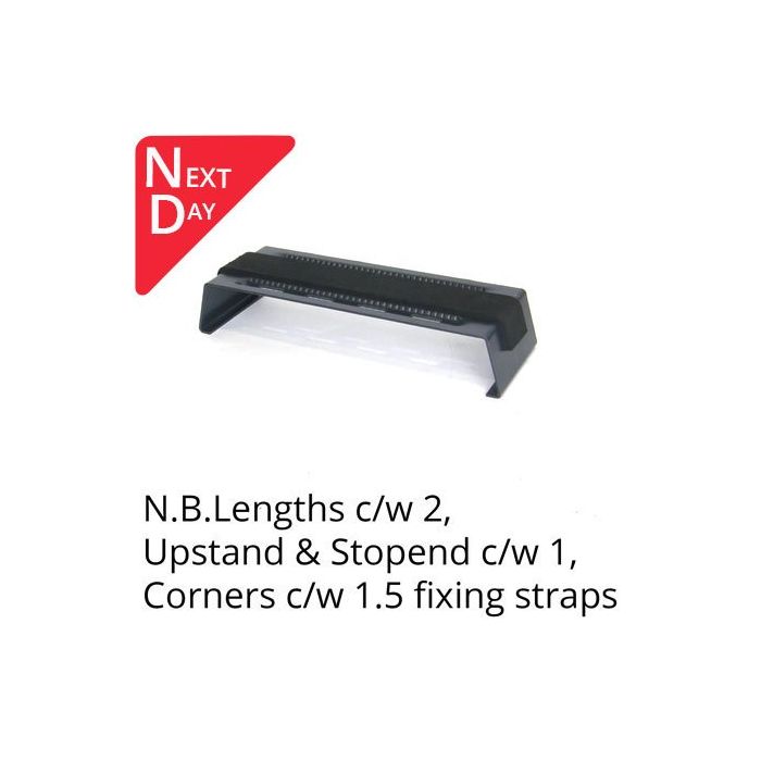 422mm Wide Aluminium Coping Fixing Strap -wall thickness 301-360mm - RAL 7016 Anthracite Grey