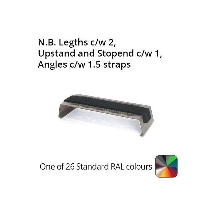 482mm Wide Aluminium Coping Stop Fixing Strap -wall thickness 391-420mm - PPC TBC 