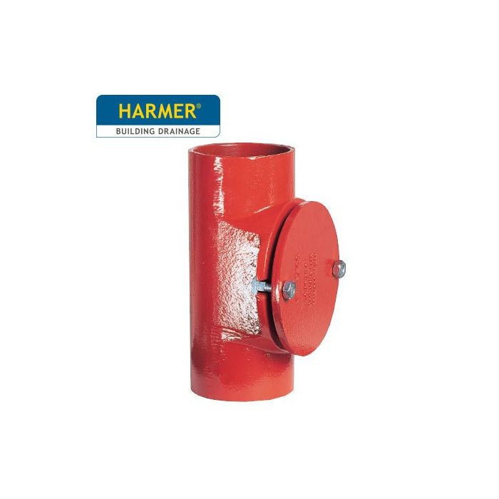 50mm Harmer SML Cast Iron Soil & Waste Above Ground Pipe - Round Access Pipes - 175mm length