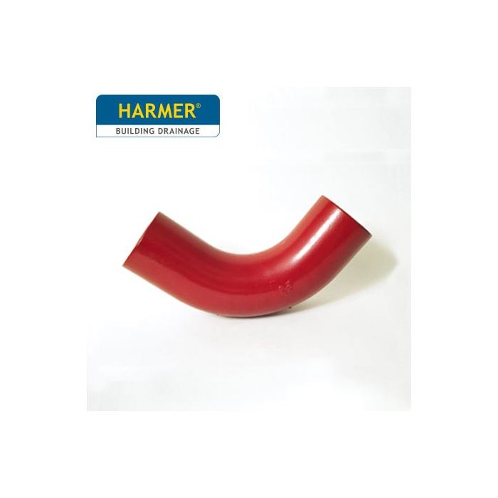 100mm Harmer SML Cast Iron Soil & Waste Above Ground Pipe - Long Radius Bend - 88 Degree 