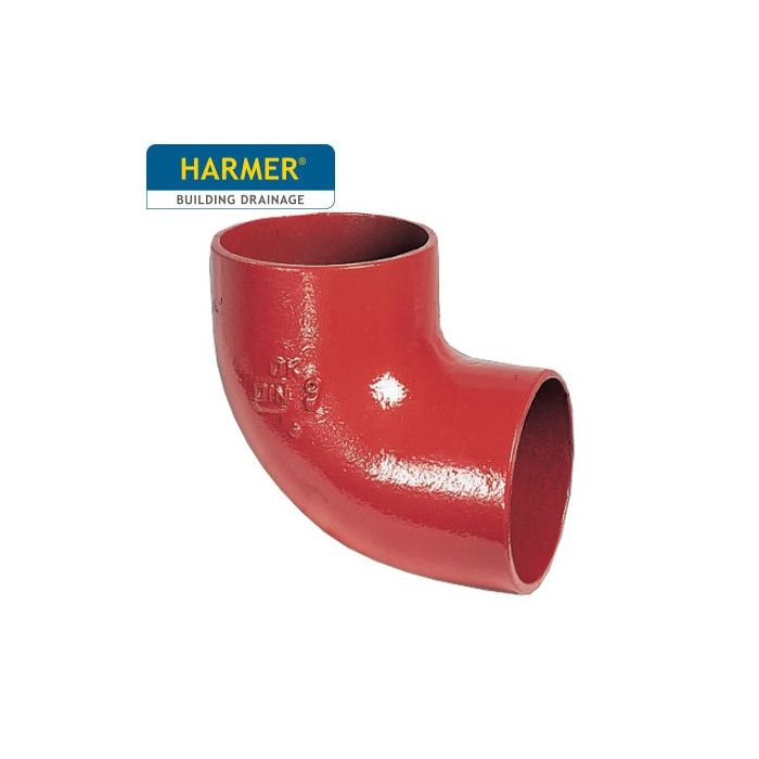 100mm Harmer SML Cast Iron Soil & Waste Above Ground Pipe - Single Bend - 88 Degree