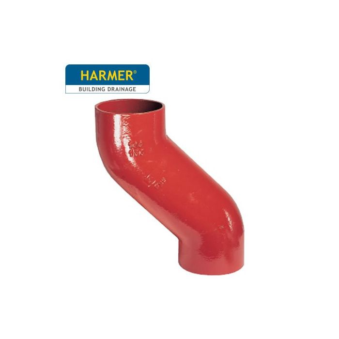 100mm Harmer SML Cast Iron Soil & Waste Above Ground Pipe - Offset - 130mm 