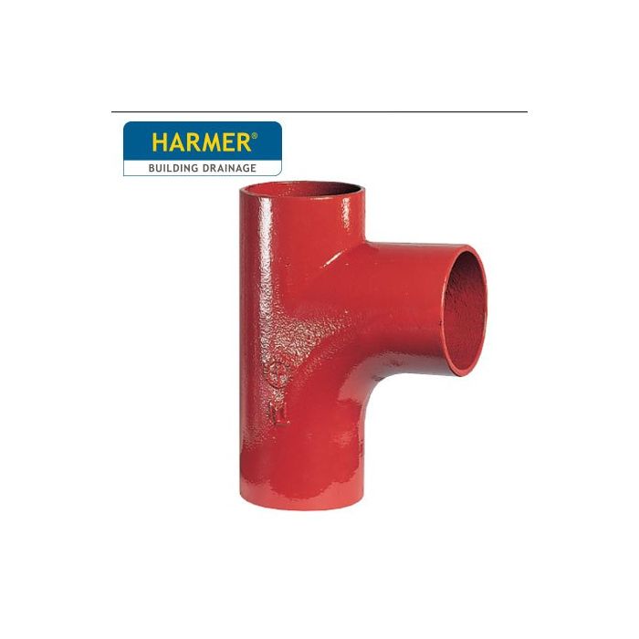 150mm Harmer SML Cast Iron Soil & Waste Above Ground Pipe - Swept Entry Branch - without Access - 88 Degree