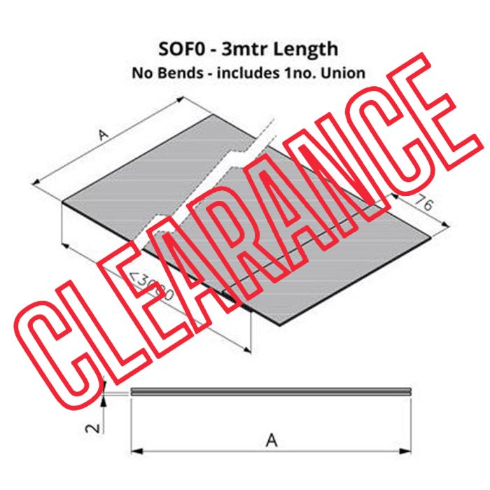 600mm SOF0 Profile Skyline Aluminium Soffit - 3mtr length (incl. 1no Union clip) - RAL7021