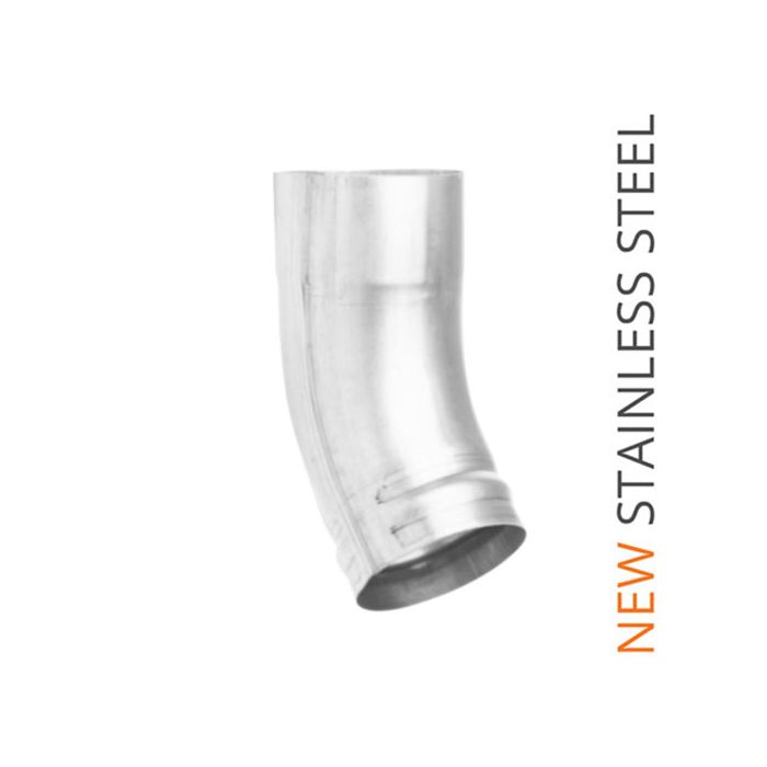80mm Stainless Steel Short Heeled Downpipe Shoe