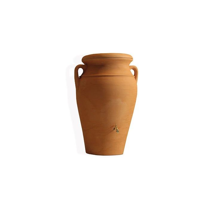 Terracotta 300ltr water tank 120h x 78w with Brass Tap