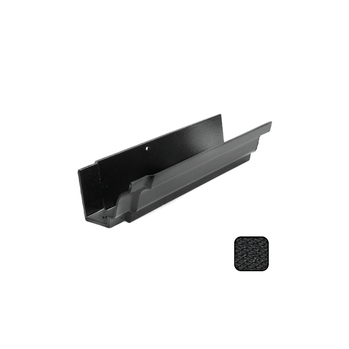 100 x 75mm (4"x3") Moulded Ogee Cast Aluminium Gutter 1.83m length - Textured Black