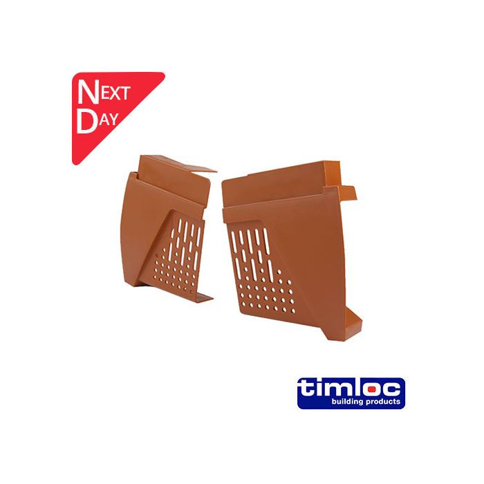 Dry Fix Verge for Profiled Tile Eaves Closer L&R Pair - Terracotta 