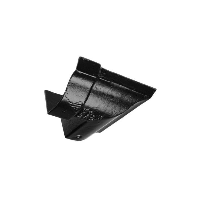 115mm (4.5") Victorian Ogee Cast Iron 90 degree External Gutter Angle - Black