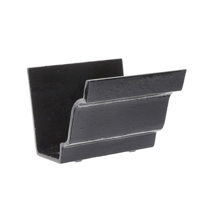 100 x 75mm (4"x3") Hargreaves Foundry Cast Iron G46 Moulded Gutter Union - Pre-Painted Black