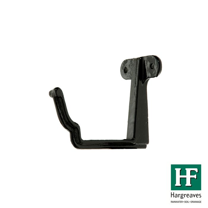 125 x 100mm (5"x4") Hargreaves Foundry Cast Iron H16 Moulded Gutter Fascia Bracket - Pre-Painted Black