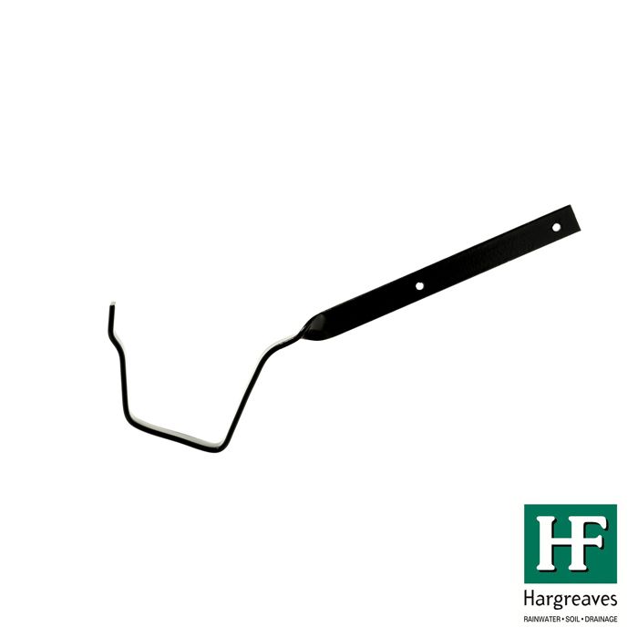 125 x 100mm (5"x4") Hargreaves Foundry H16 Moulded Gutter Galv Side-fix Bracket - Pre-Painted Black
