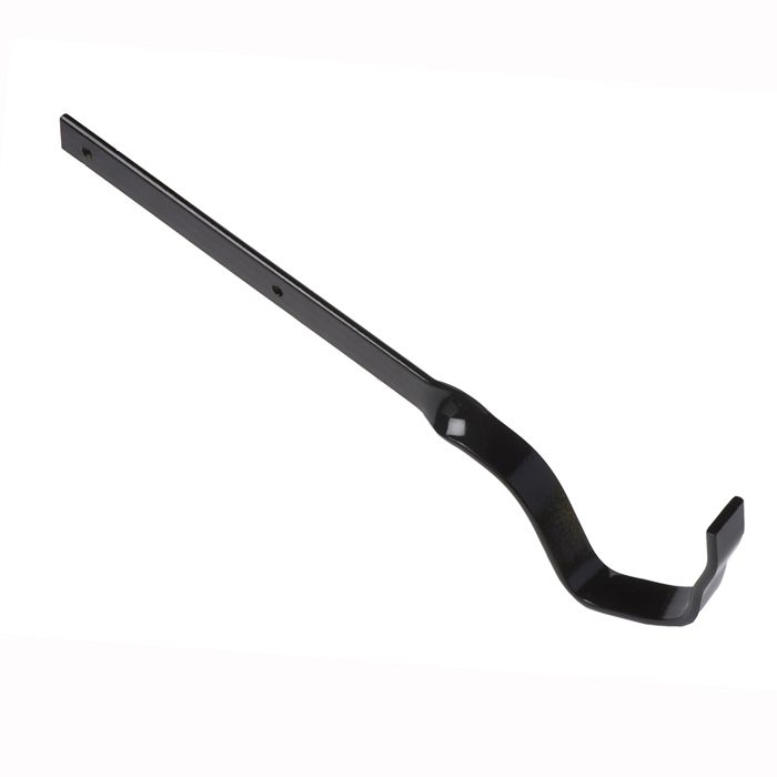 115mm (4 1/2") Hargreaves Foundry Notts Ogee Gutter Galv Side-fix Bracket - Pre-Painted Black