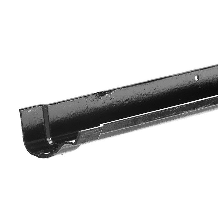 100mm (4") Hargreaves Foundry Ogee Cast Iron Gutter length - 1.83m (6ft) - Pre-Painted Black