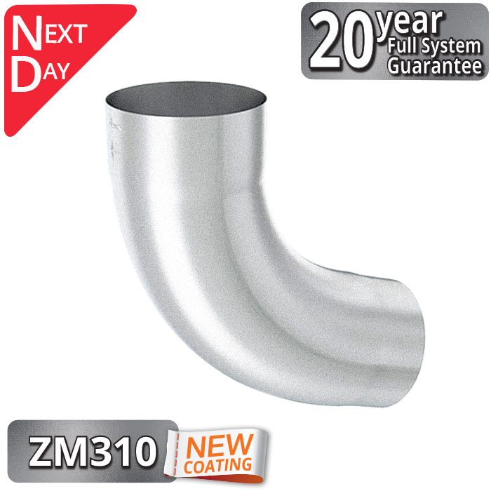 80mm Infinity ZM Downpipe 90degree Bend from Rainclear Systems with a 20year full system guarantee and next day delivery
